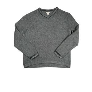 Carbon 2 Cobalt Sweater Mens Size Large Gray 100% Cotton V-Neck Pullover